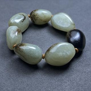 和田玉黑皮手串时尚百搭